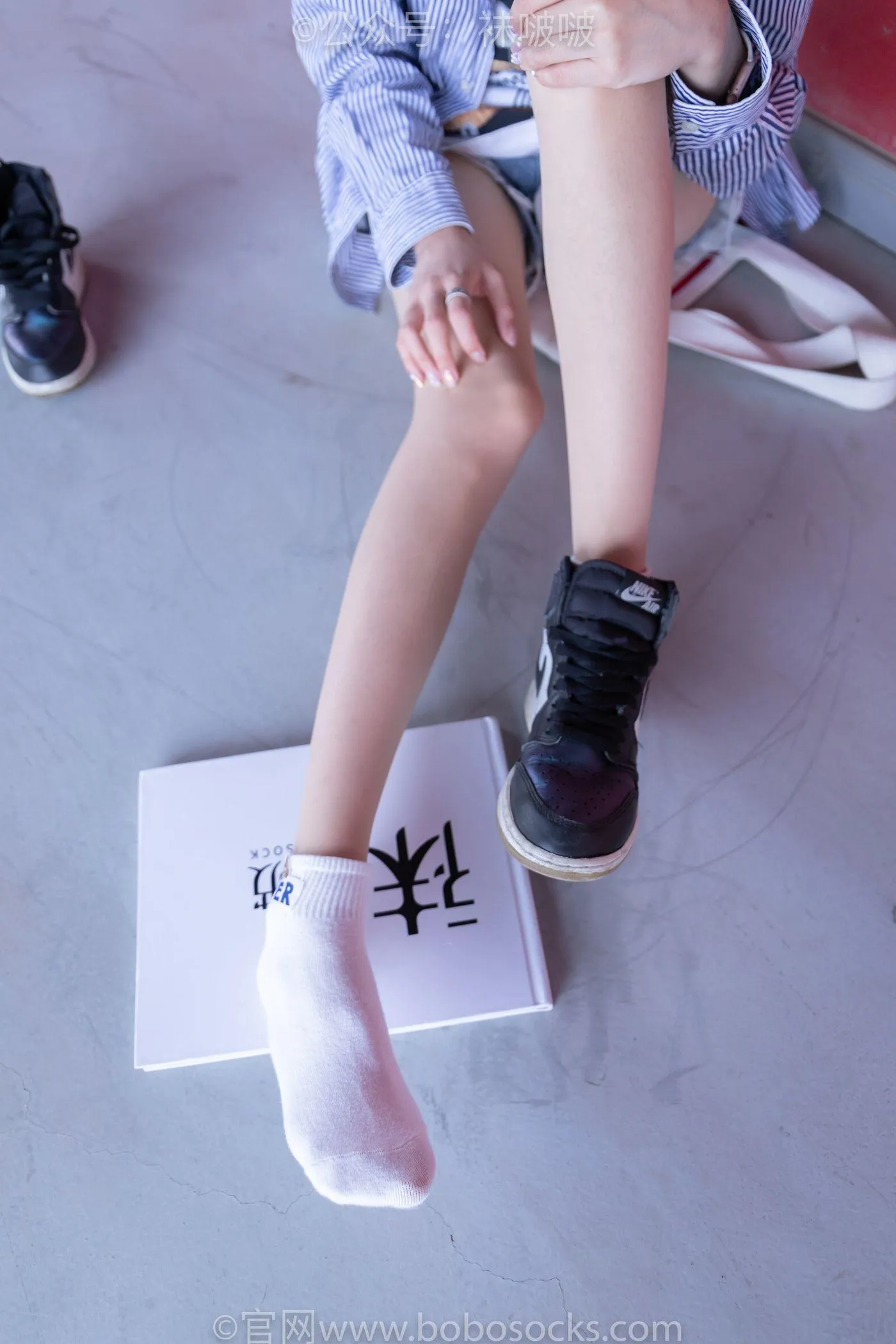 [BoBoSocks袜啵啵]NO.011 稚予-AJ、白色短棉袜、肉丝 [139P]插图4